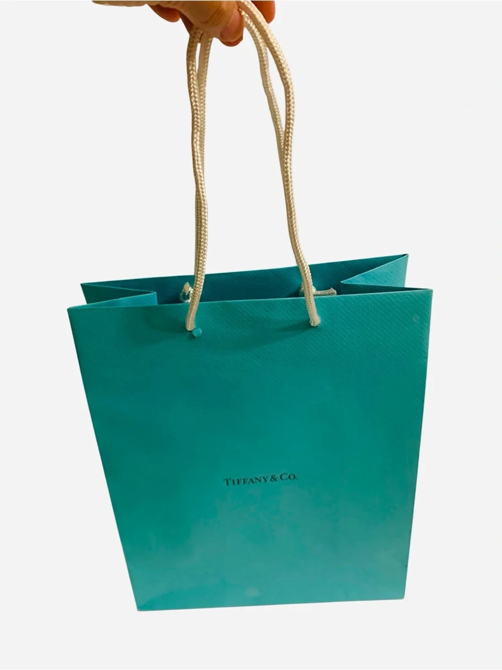 Authentic Tiffany & Co. Blue Shopping Gift Bag 9.75” x 8” x 4” NEW UNUSED
